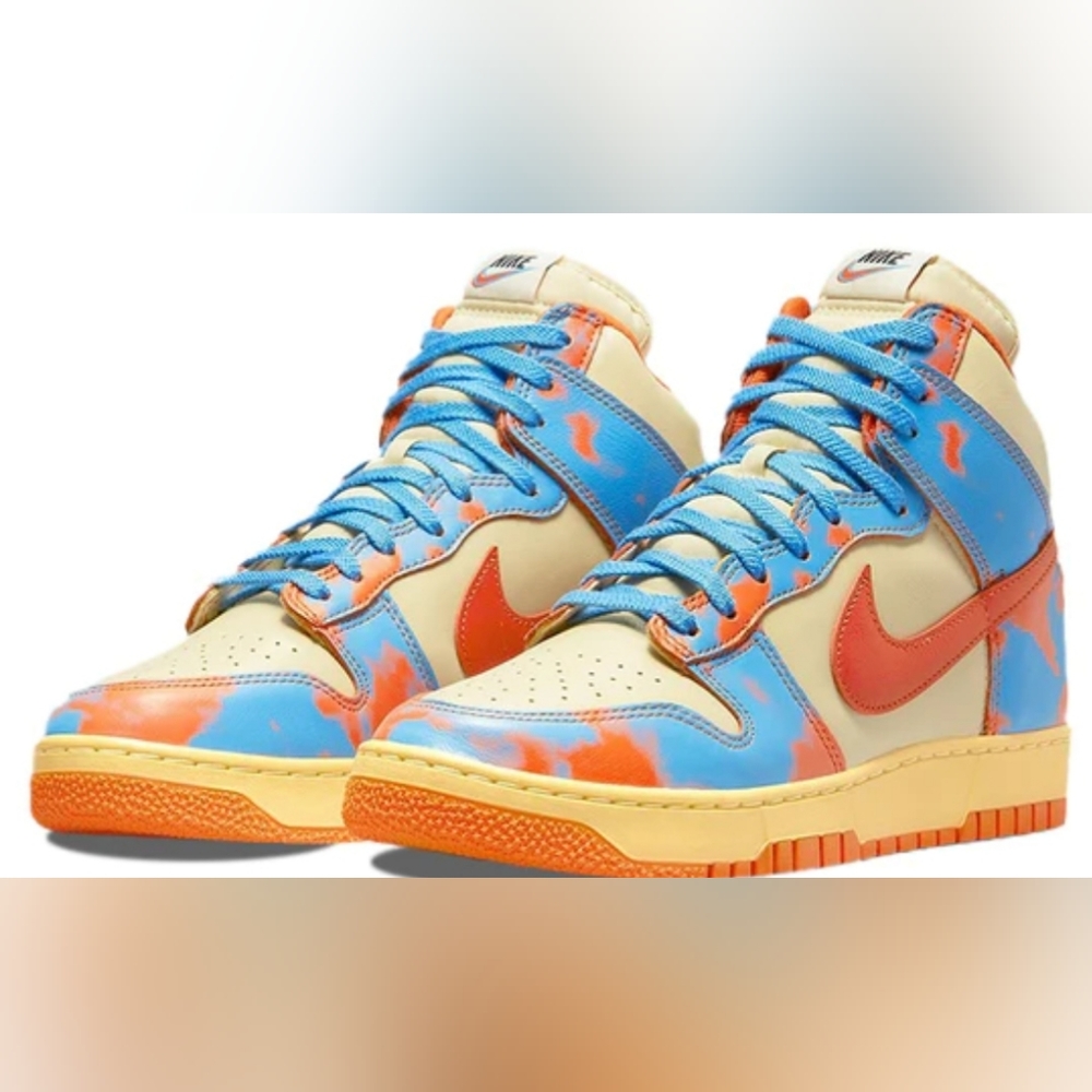 Nike Mens Dunk High SP 1985 Orange Acid Wash